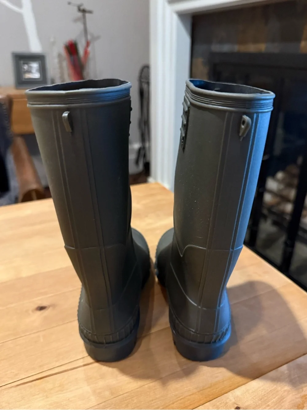 Kids Waterproof Rain Boots - Dark Gray. Size 12. New!